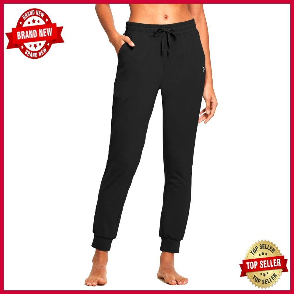 Cotton Joggers with Pockets Tapered Sweatpants for Yoga Lounge Workout
